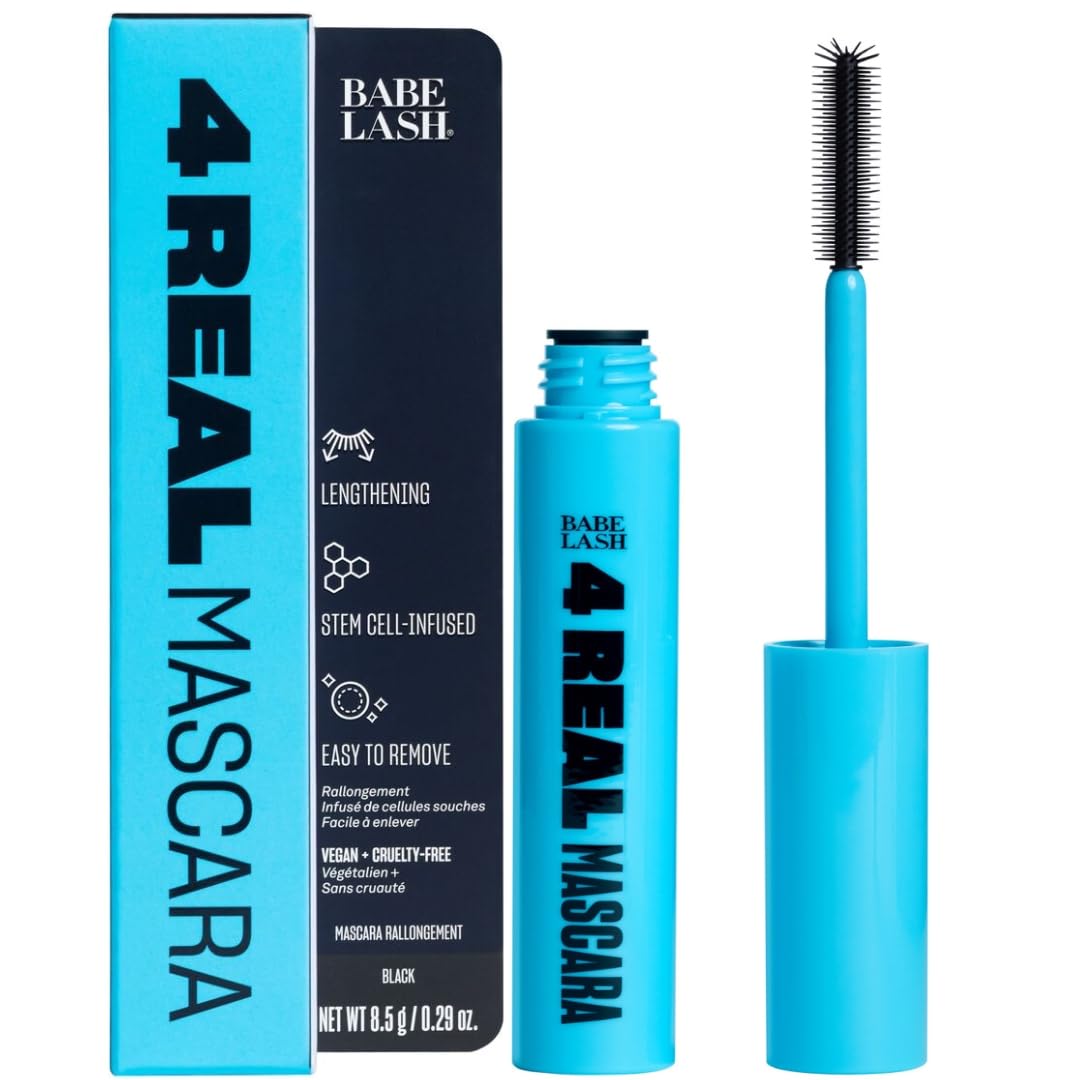 Babe Original 4 Real Mascara con aplicador de silicona para definición y alargamiento.