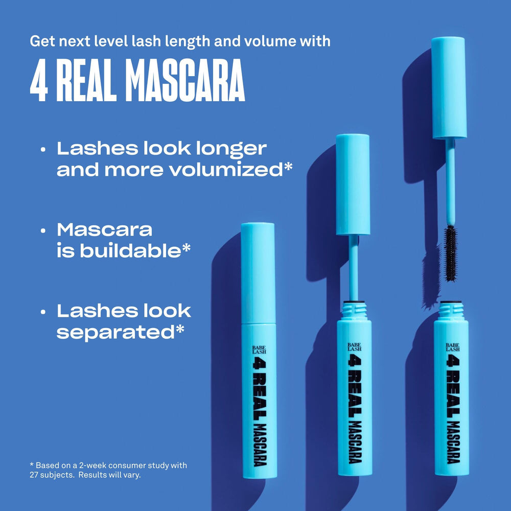 Efecto flutter que realza la mirada con Babe Original 4 Real Mascara.