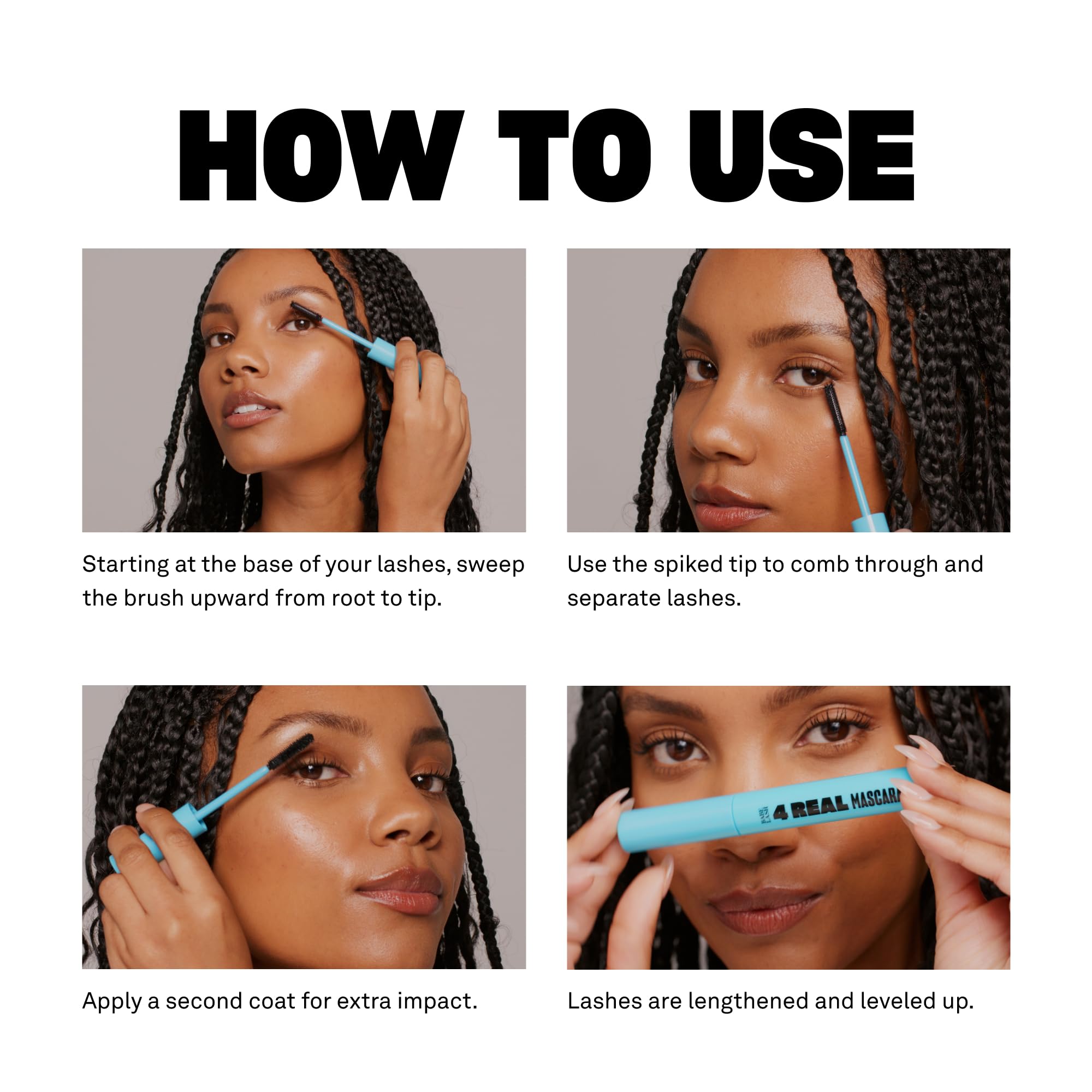 Envase vegano y libre de crueldad de Babe Original 4 Real Mascara.