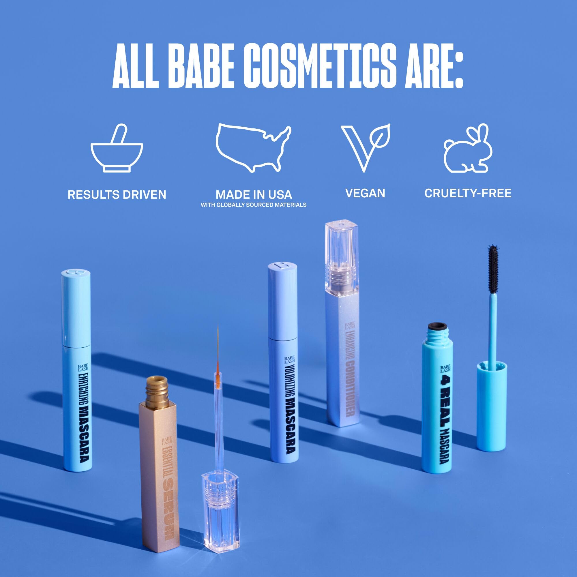 Ingredientes naturales de Babe Lash Serum para el cuidado diario