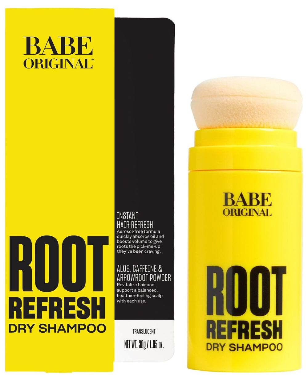 BABE ORIGINAL Polvo seco para raíces: absorbe grasa y refresca sin dejar residuos.