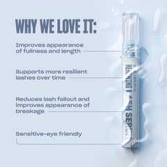 Textura cremosa de Babe Original Renewing Lash Serum en closeup para uso suave