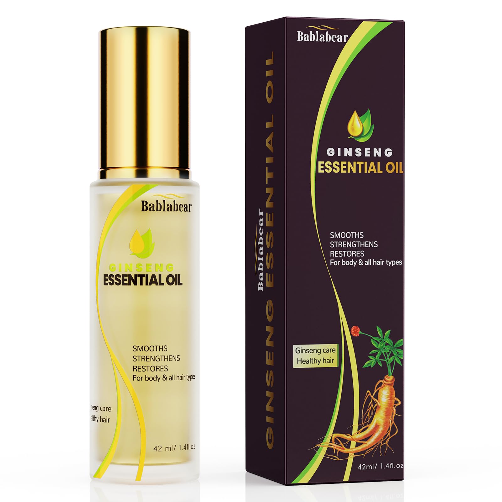 Bablabear Aceite para pelo: control del encrespado para cabello suave