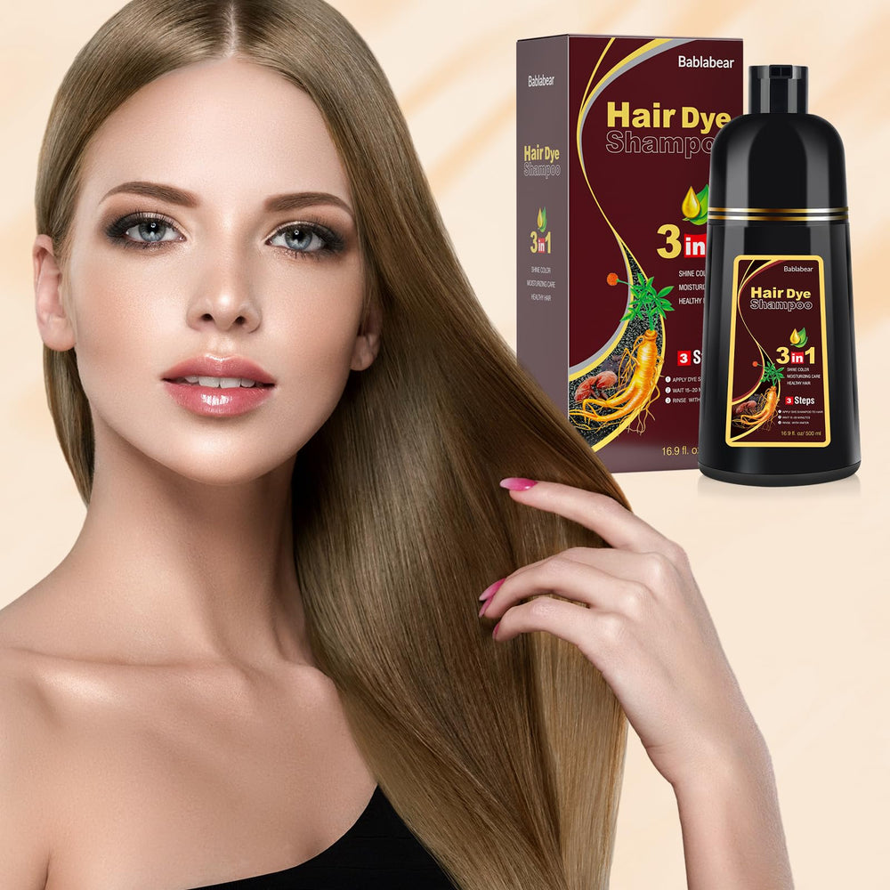 Patch test reminder for Bablabear Chestnut Brown color shampoo before use