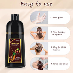 Bablabear dye shampoo on hair during the 15-20 minute wait