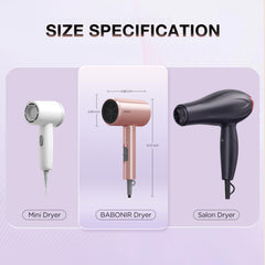 BABONIR tecnología iónica reduce estática y suaviza el cabello