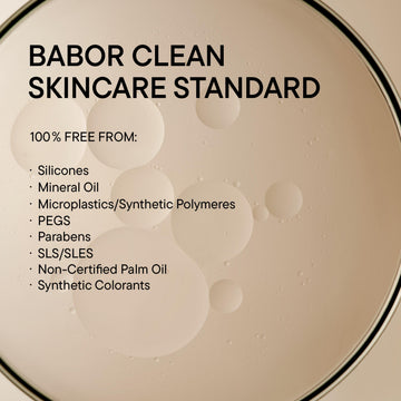 BABOR HY-OL emulsión lechosa al masajear, limpieza suave de impurezas.