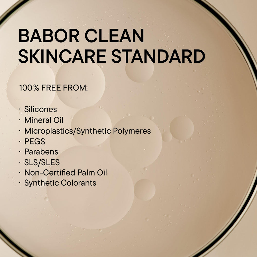 BABOR HY-OL emulsión lechosa al masajear, limpieza suave de impurezas.