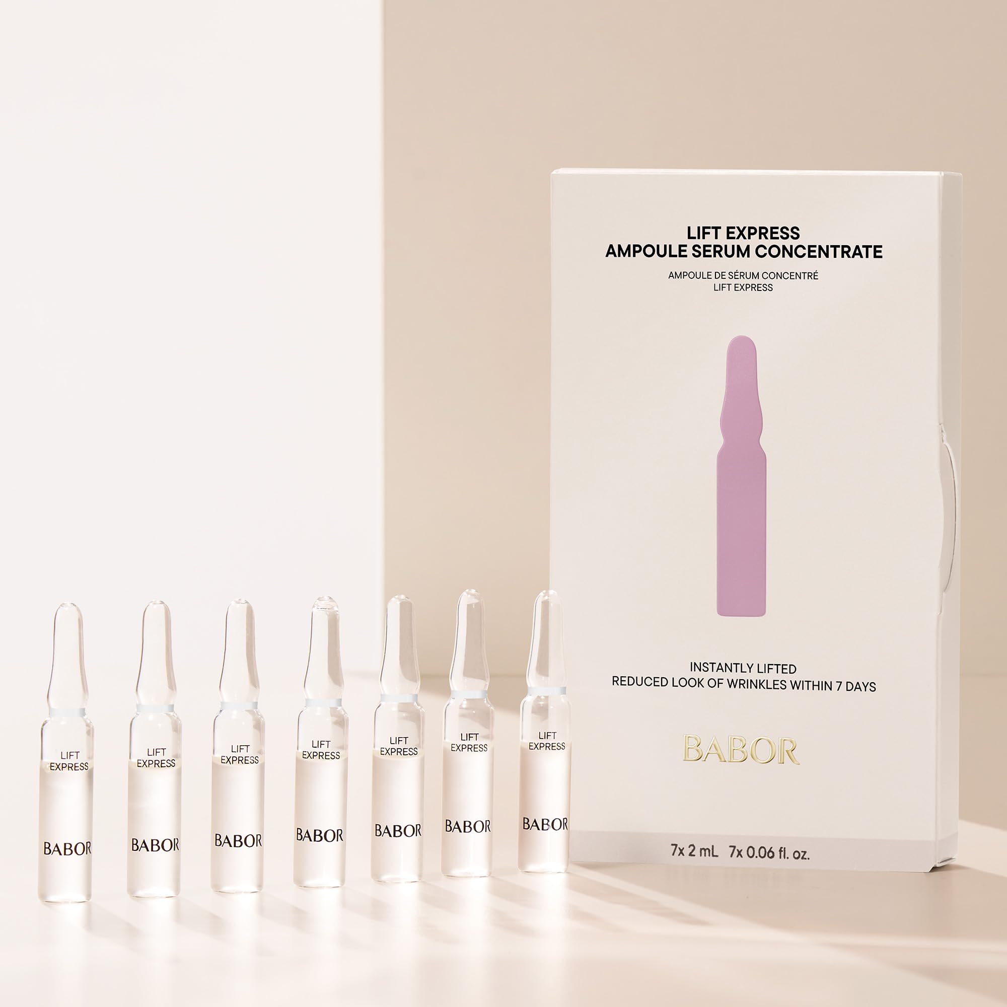 BABOR Lift Express en rutina diaria mejora elasticidad y firmeza con uso constante.