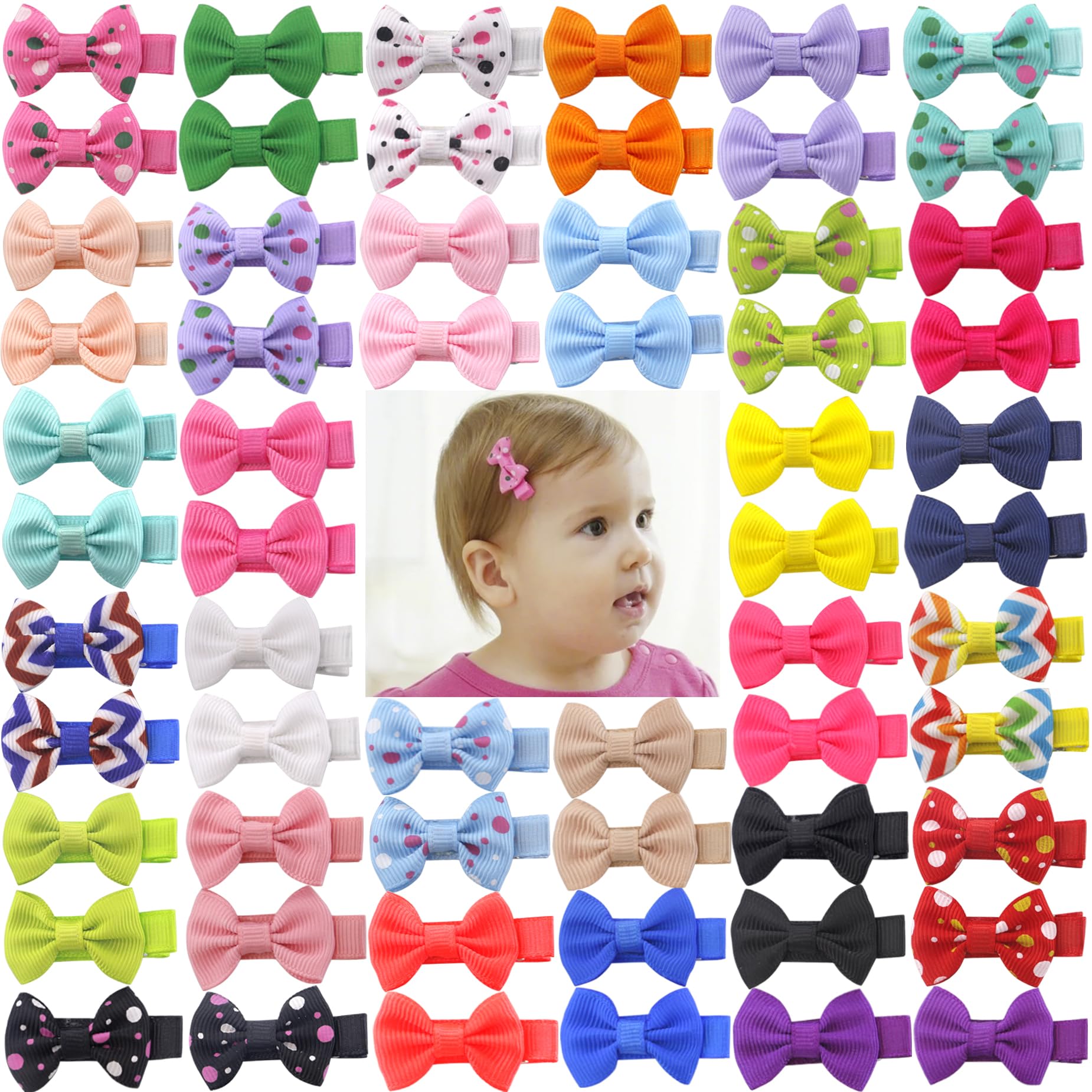 Babymatch lazos para bebé de 1,6 pulgadas, ideales para peinados rápidos.