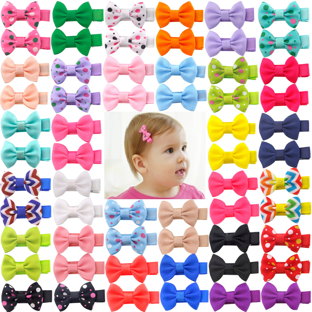 Babymatch lazos para bebé de 1,6 pulgadas, ideales para peinados rápidos.