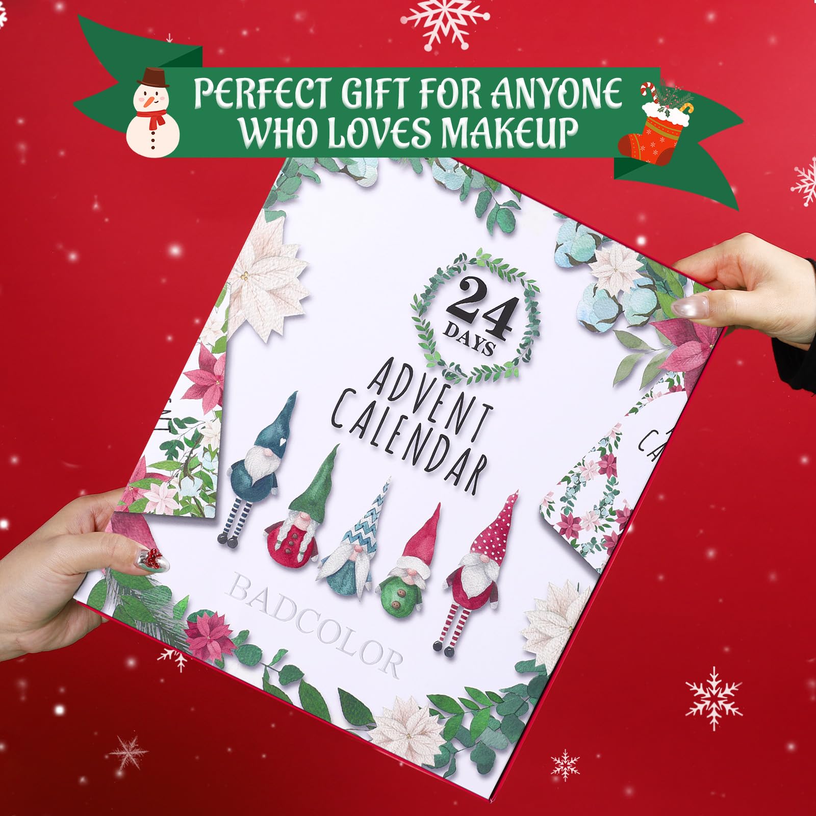 Caja regalo decorada con diseño navideño de BADCOLOR para regalo especial.
