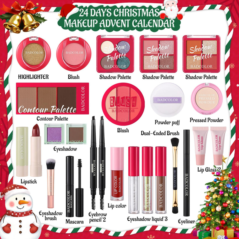 Paleta de sombras de BADCOLOR para crear combinaciones festivas duraderas.