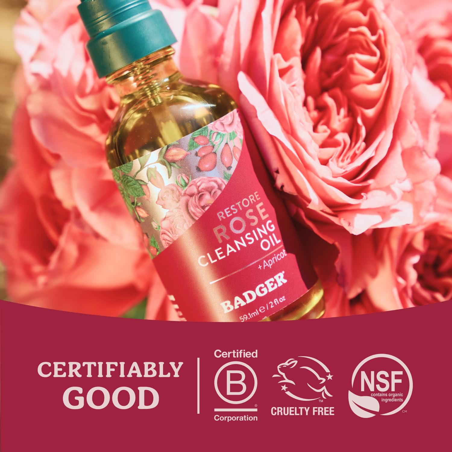 Badger Aroma suave de rosa, experiencia sensorial discreta.