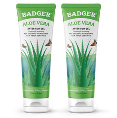 Badger gel de aloe vera, bote transparente para alivio suave de piel sensible