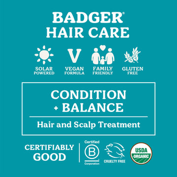Badger Argan Hair Oil with bergamot and sandalwood aroma.