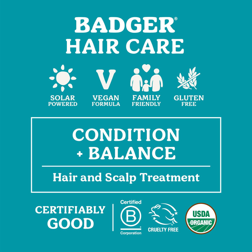 Badger Argan Hair Oil with bergamot and sandalwood aroma.
