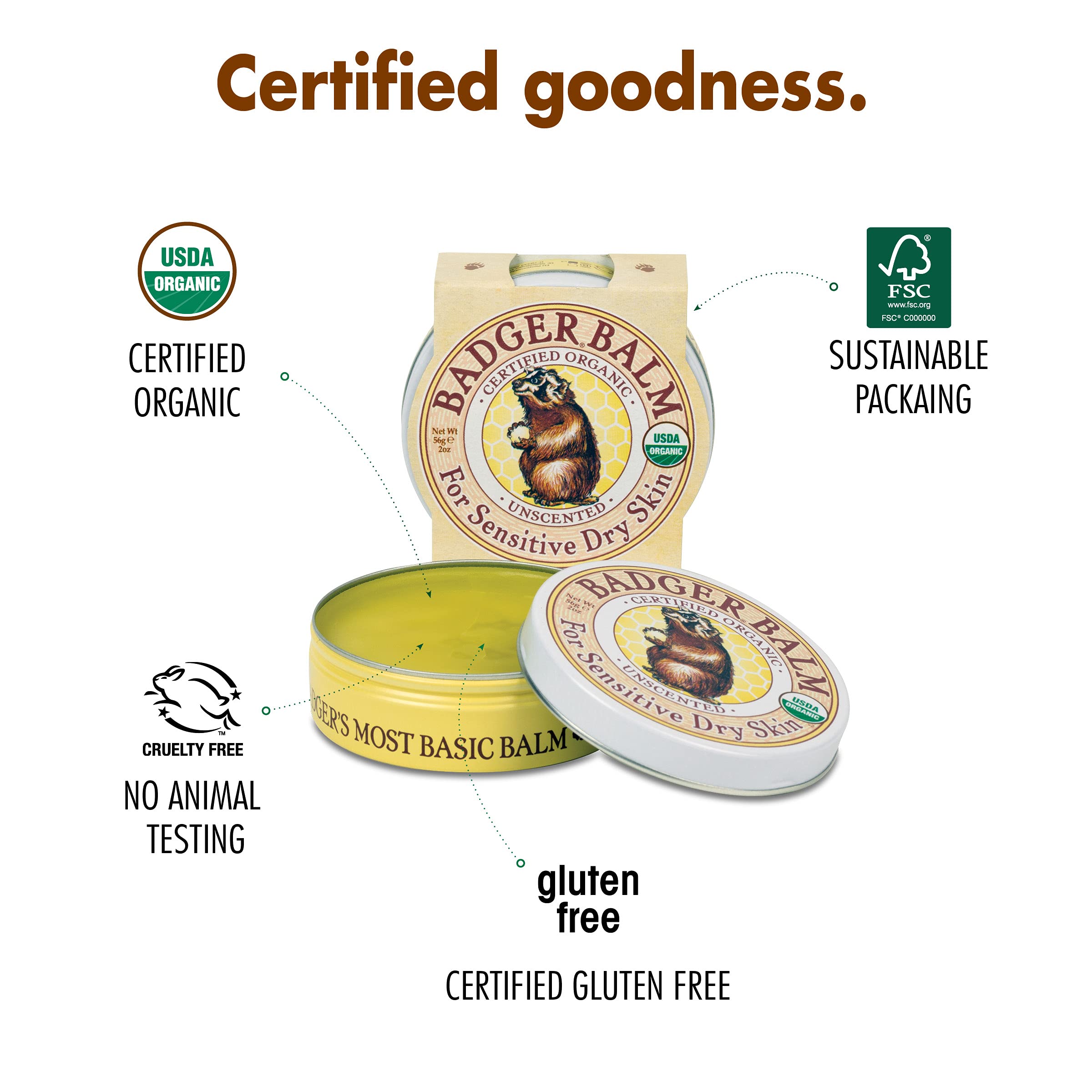 Aplicación diaria de Badger Balm para hidratación