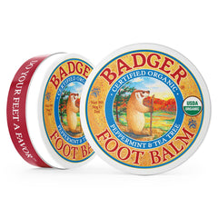 Badger bálsamo para pies, aroma refrescante para pies cansados.