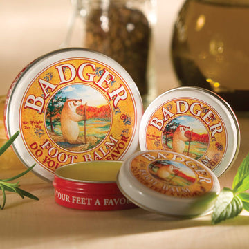 Badger bálsamo para pies, ideal para talones secos y agrietados.