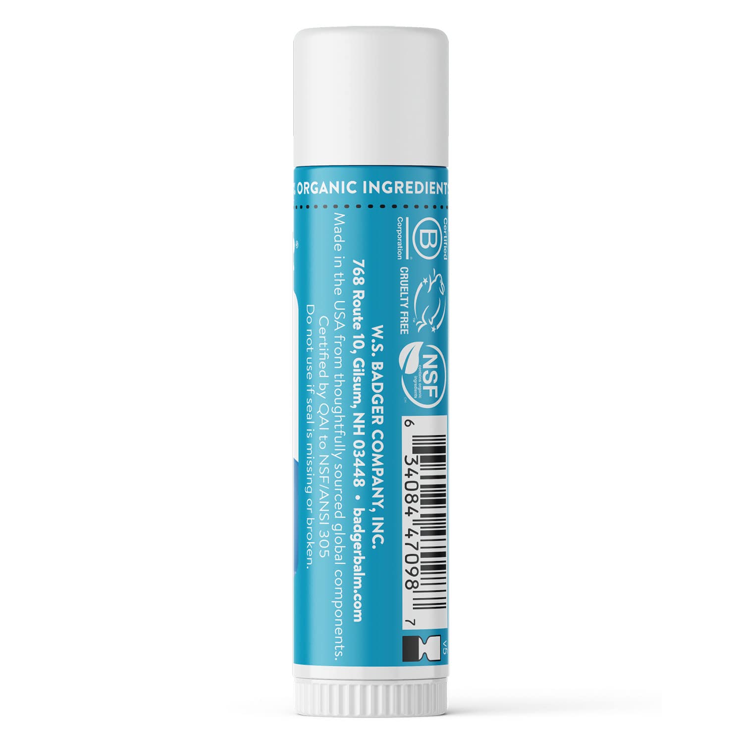 Aplicación suave del bálsamo labial Badger en formato stick para uso diario