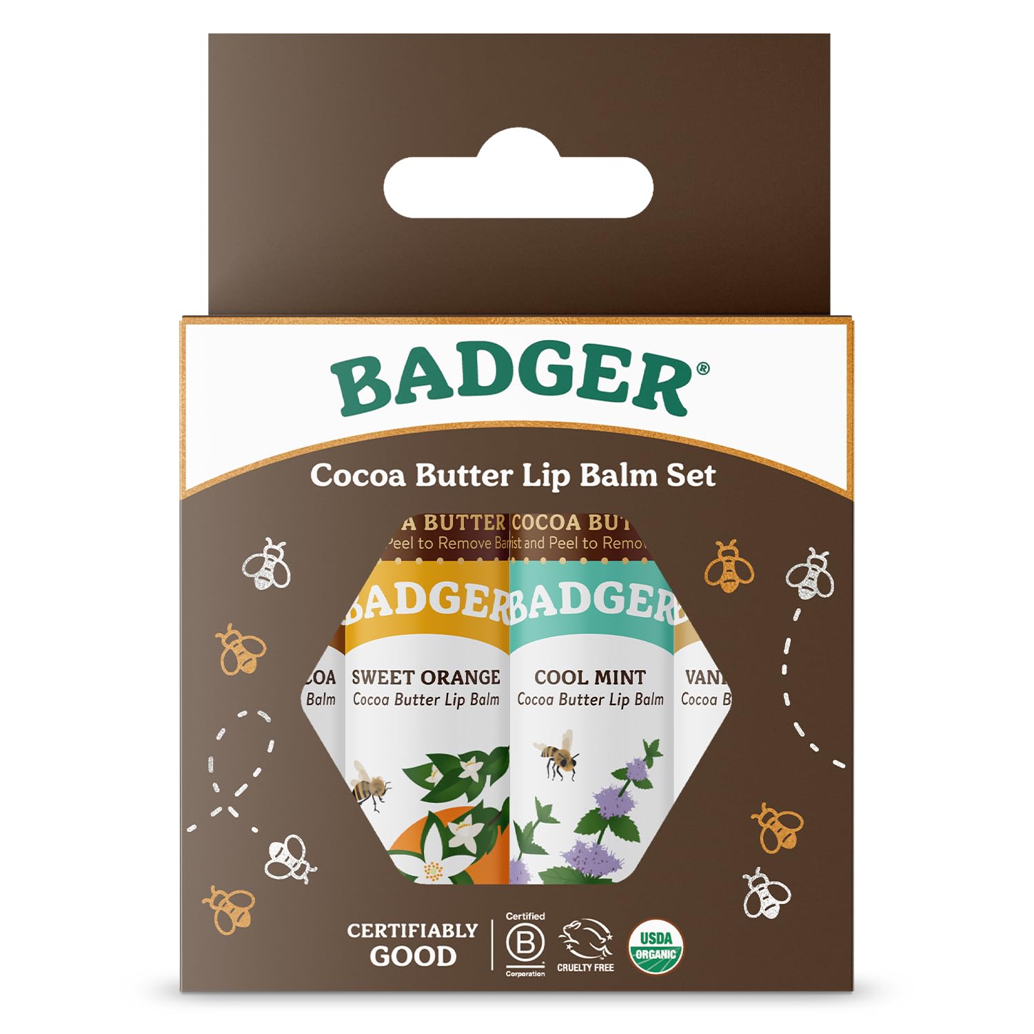 Badger bálsamo labial cacao: hidratación duradera para labios secos