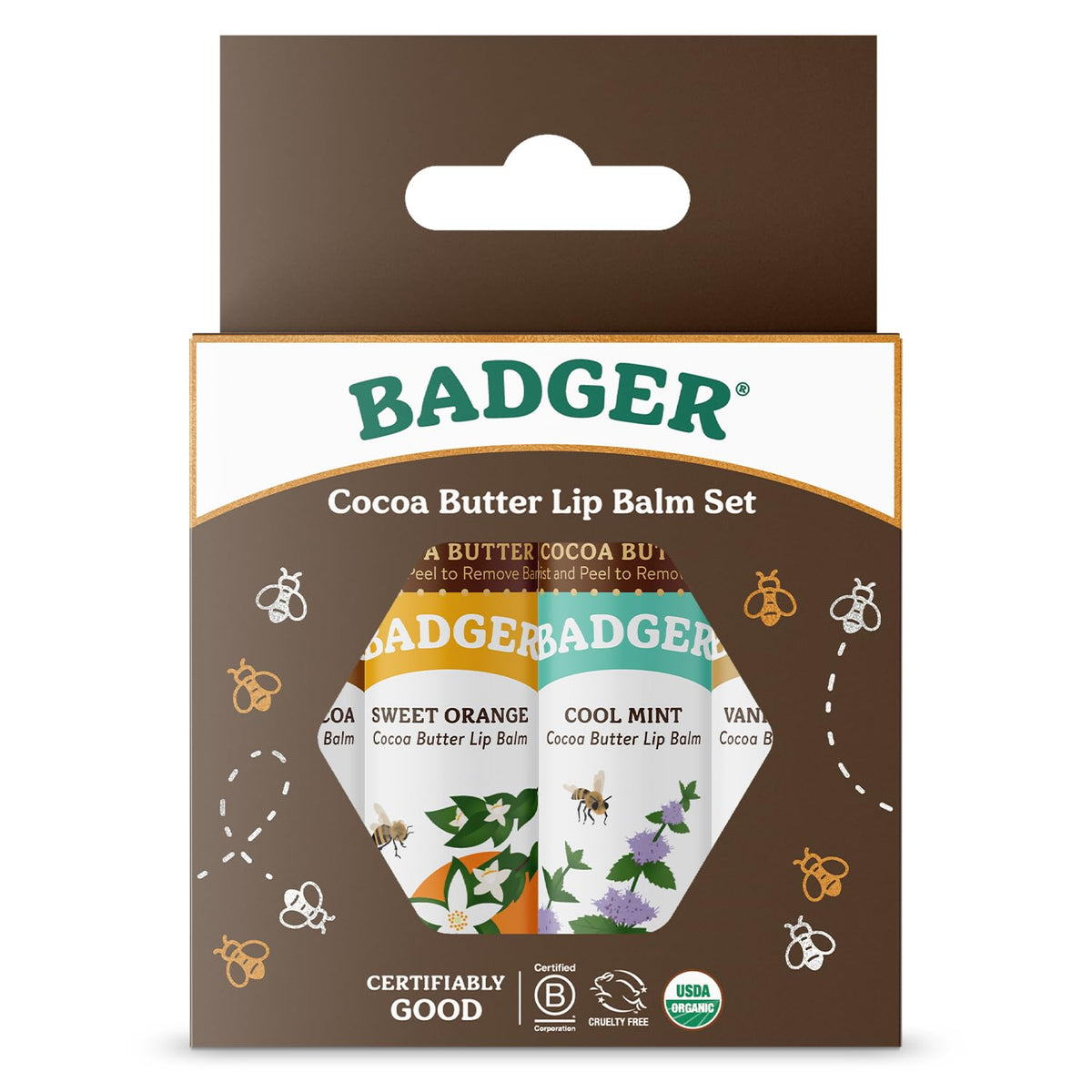 Badger bálsamo labial cacao: hidratación duradera para labios secos