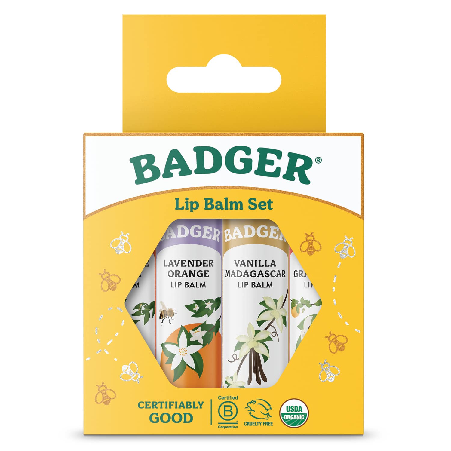 Badger bálsamo labial Mandarina: hidratación suave para labios secos