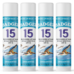 Badger bálsamo labial SPF15 en empaque compacto para viajar y proteger labios
