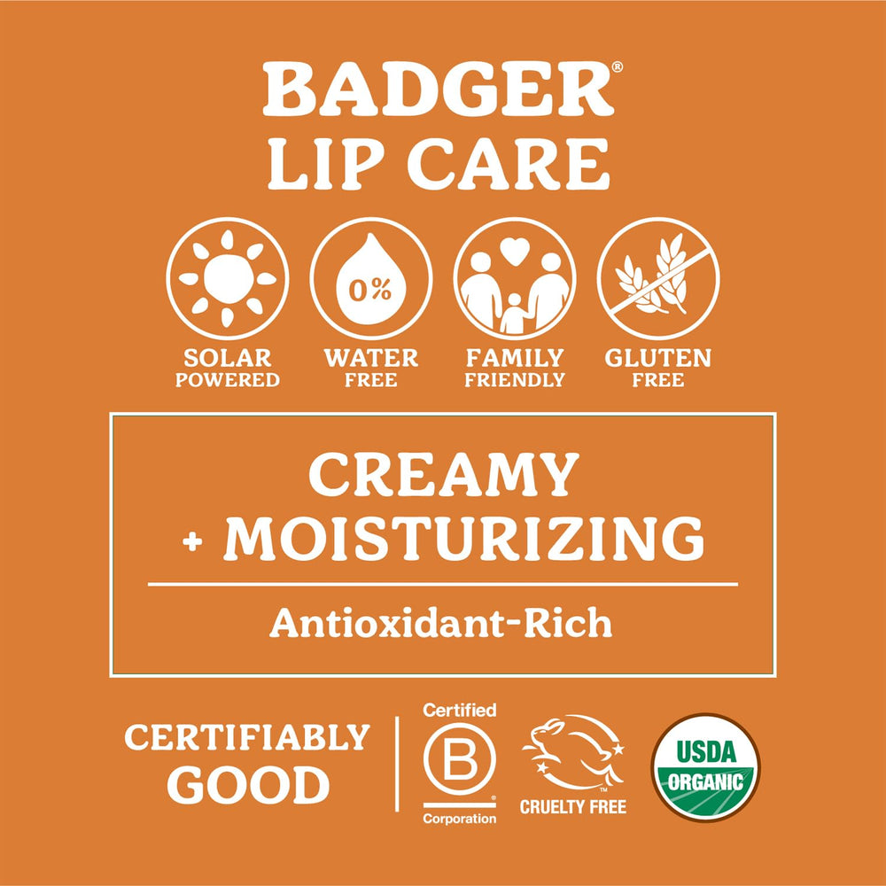 Badger cuidado labios orgánico naranja: uso diario para piel saludable