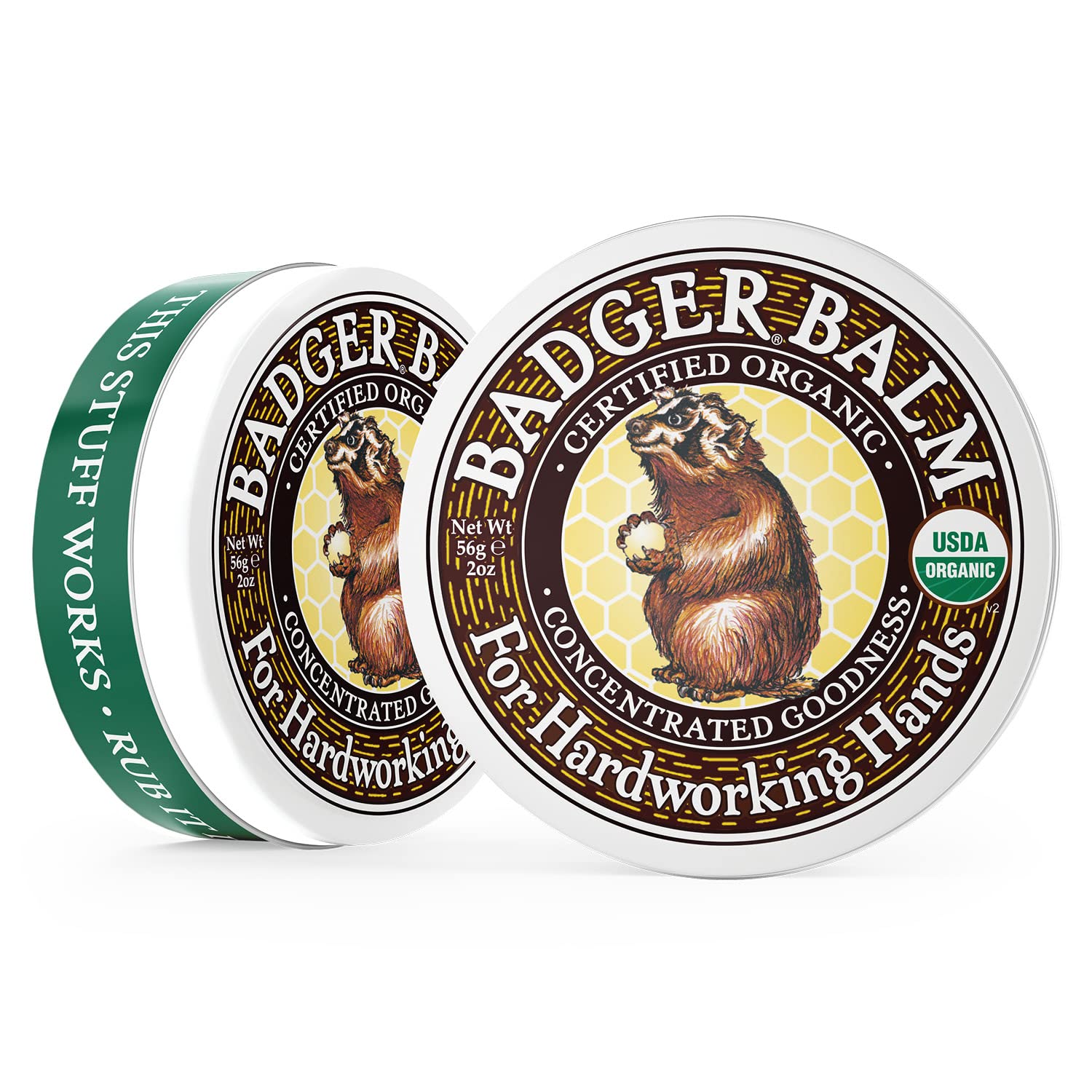 Badger crema para manos: aroma ligero a invierno para relajación.