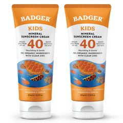 Badger Kids Sunscreen SPF 40, pack de dos para salidas al exterior.