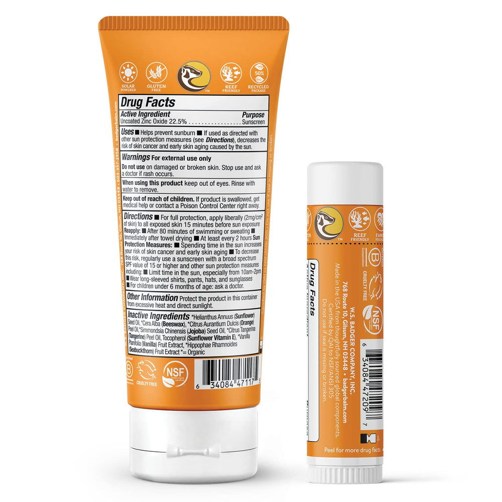 Badger Kids stick SPF 35, aplicación fácil para la cara y zonas pequeñas.