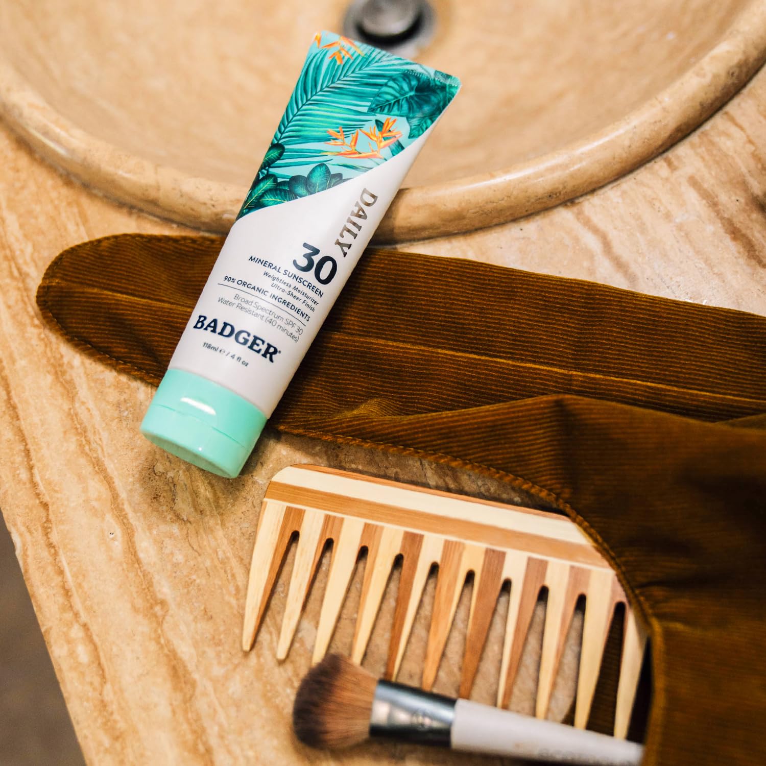 Badger Mineral Daily Sunscreen SPF 30, uso diario con protección ligera y acabado suave