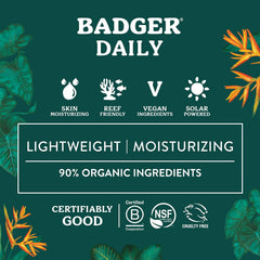 Badger Mineral Daily Sunscreen unscented formula for sensitive skin