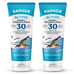 Badger Mineral Sunscreen SPF30 crema sin aromas para piel sensible.