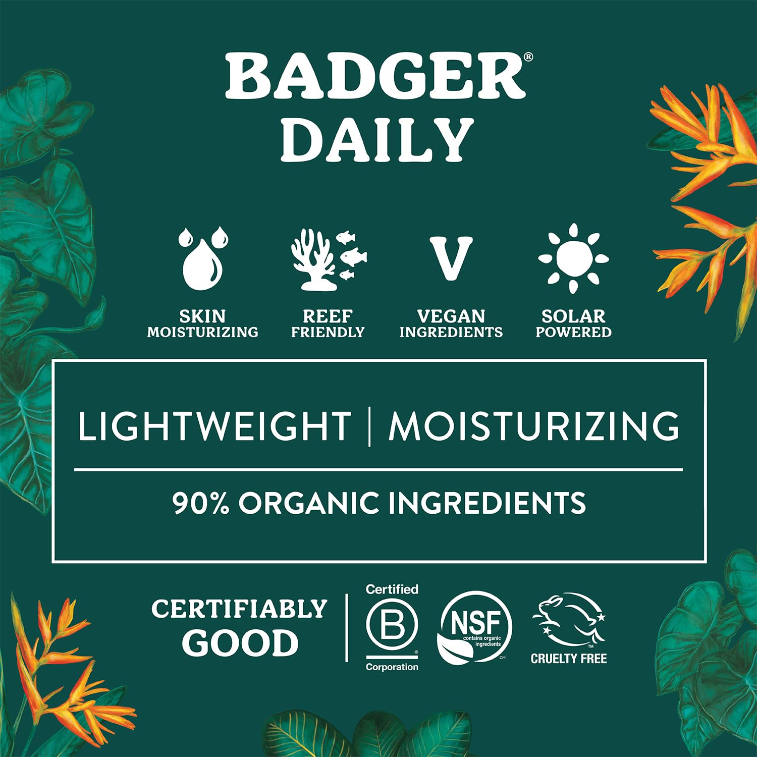 Badger Mineral Textura Sin Fragancia: ideal para piel sensible y uso diario.