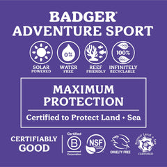 Badger protector solar, ingredientes clave zinc oxide y aceite de girasol para nutrición suave.