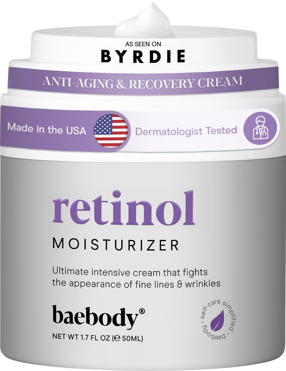 Baebody crema retinol para la cara, piel más tersa y suave