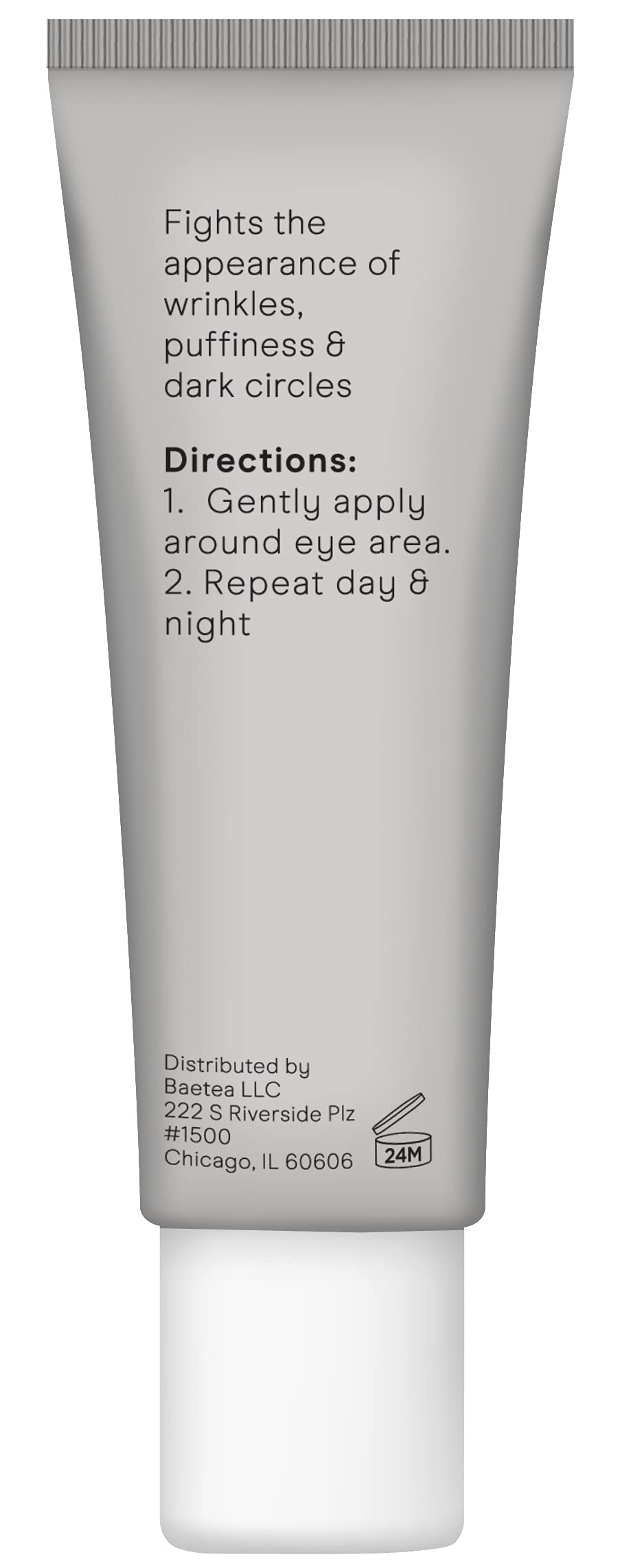 Baebody Eye Gel pump-dispense top view for easy application