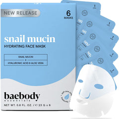 Baebody mascarilla hoja con mucina de caracol para hidratación profunda.