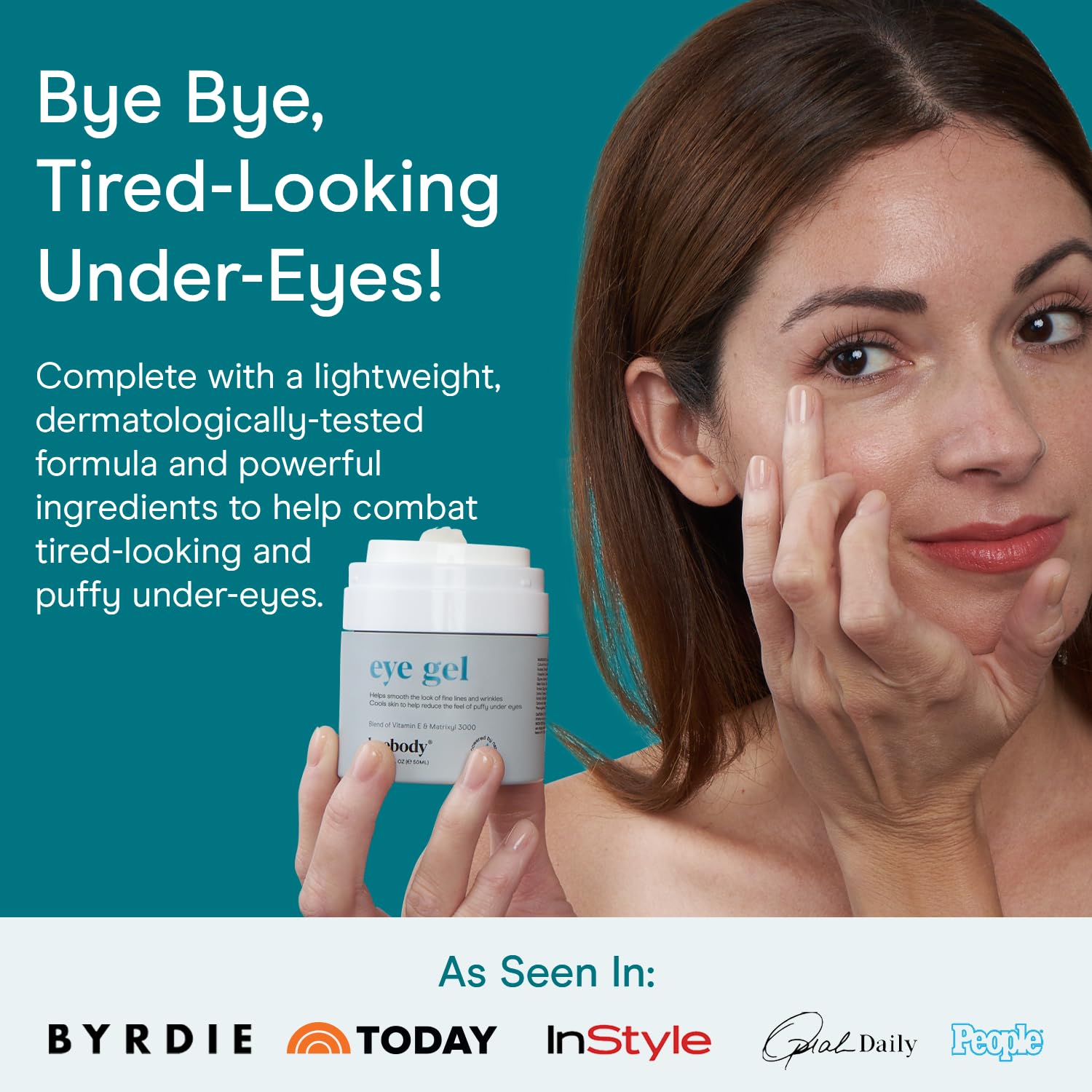 Cooling effect of Baebody Under-Eye Gel for puffiness.