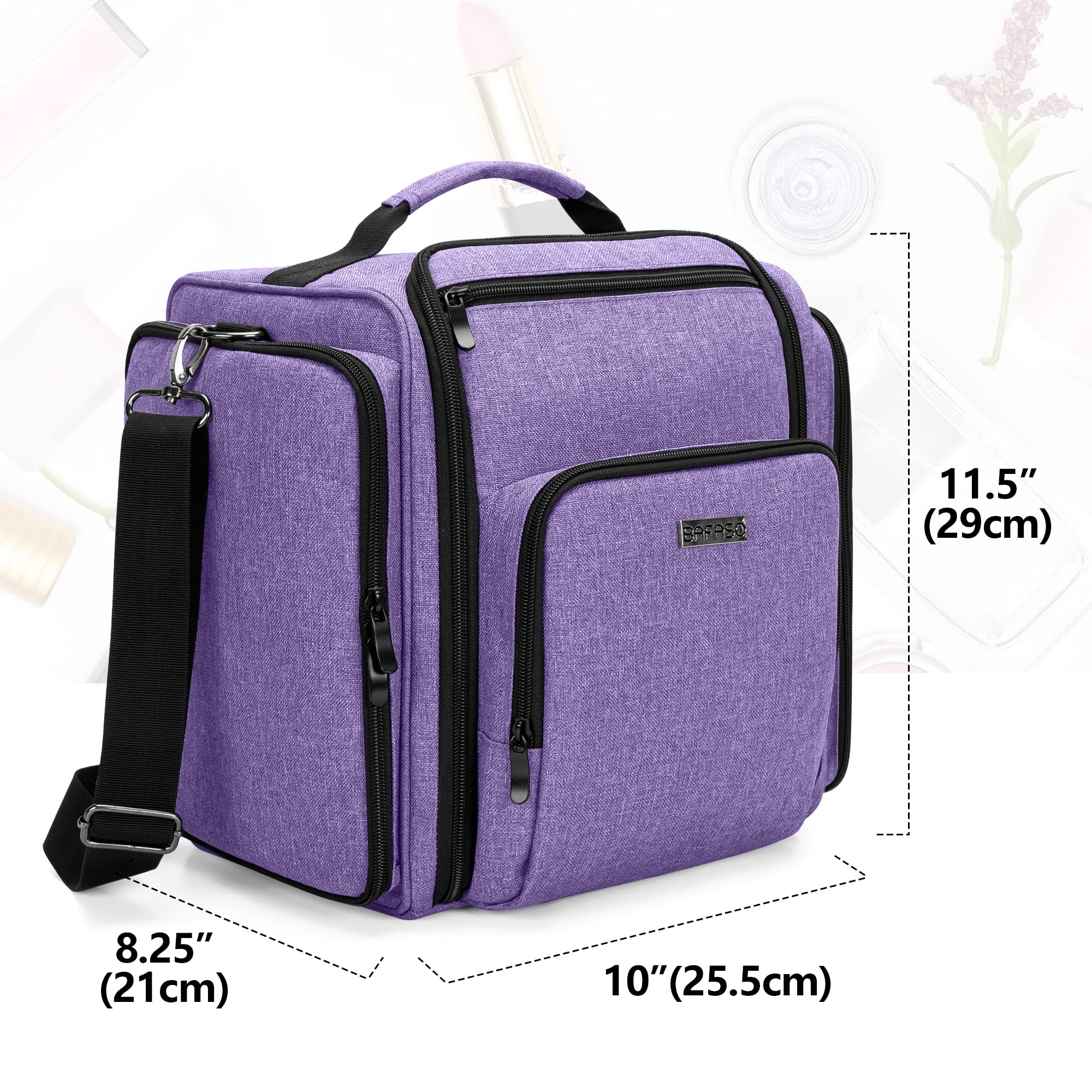 BAFASO bolsa maquillaje asa superior resistente para transporte diario