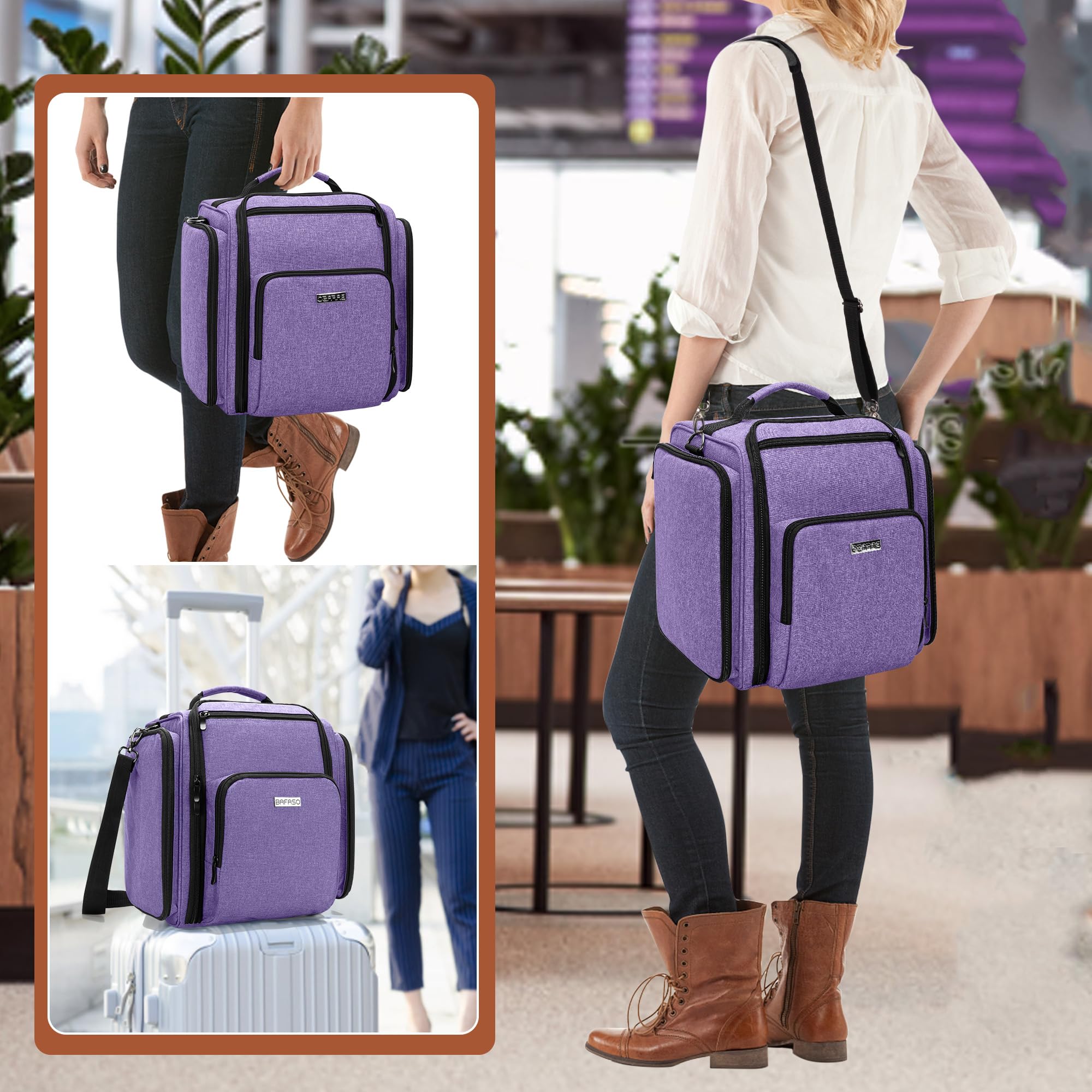 BAFASO bolsa maquillaje correa ajustable para llevar con comodidad