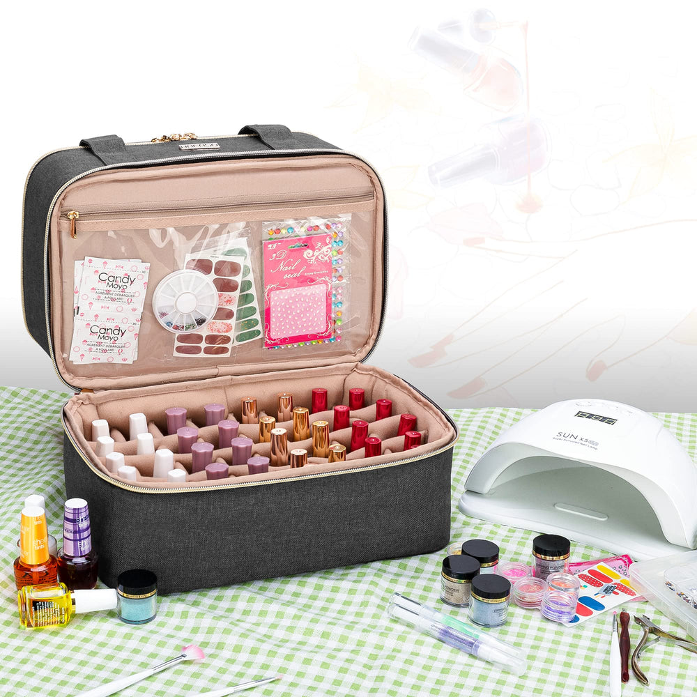 BAFASO bolsillos superiores para kit de manicura y accesorios.