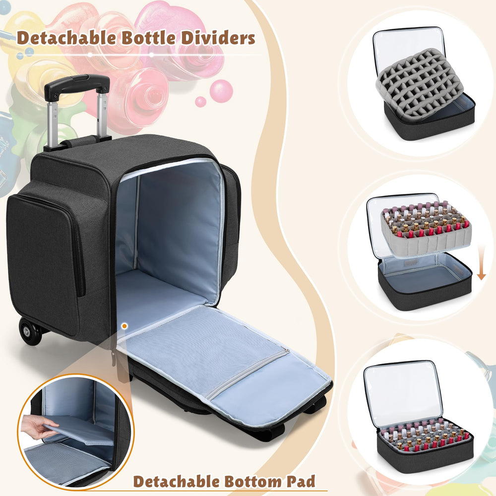 Dolly desmontable de BAFASO para facilitar transporte del organizador de esmaltes