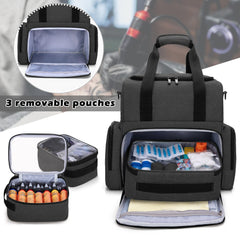 Bolsas transparentes inferiores para tintas, máquinas y fuente de poder.