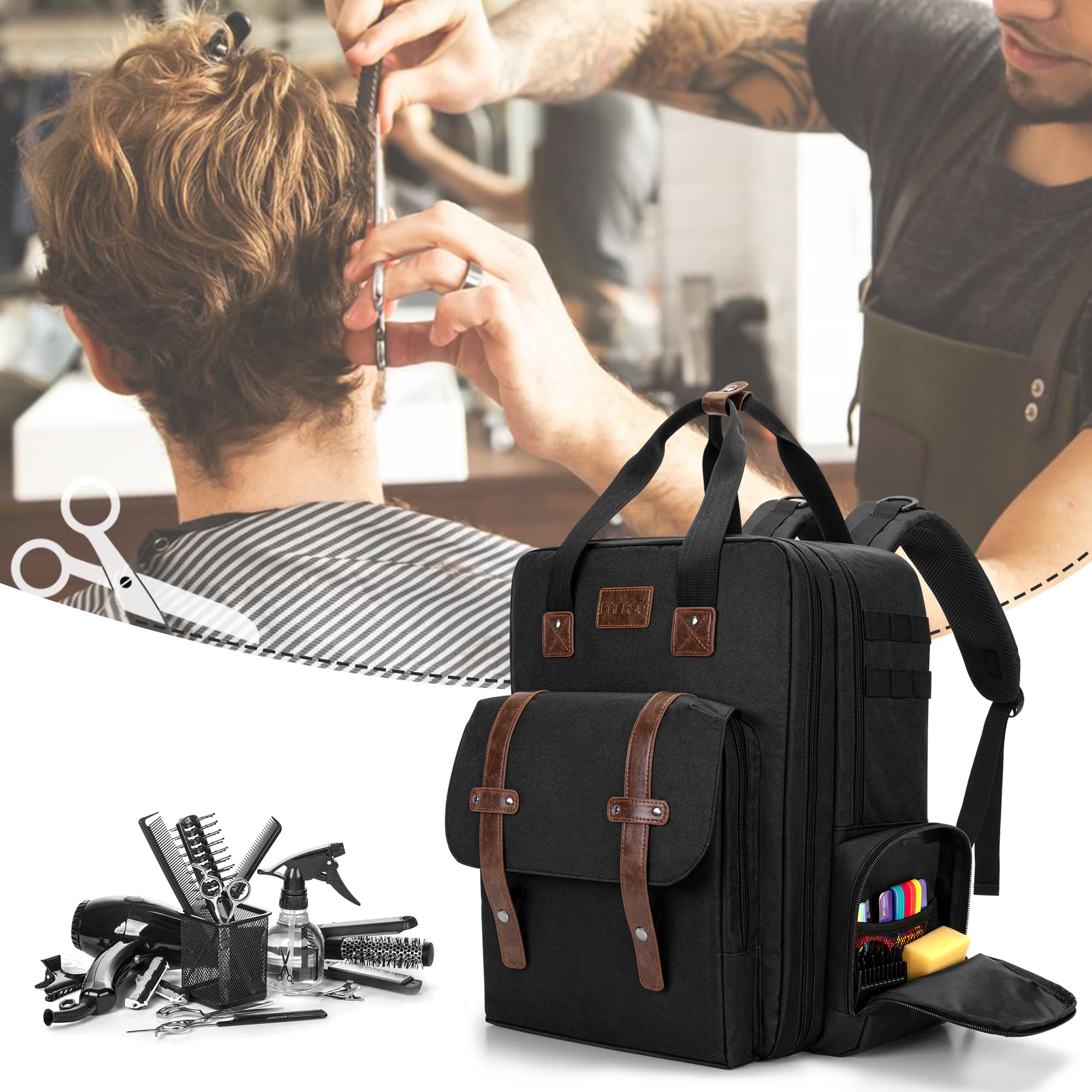 BAFASO maletín barbero, dimensiones y acabados para uso diario