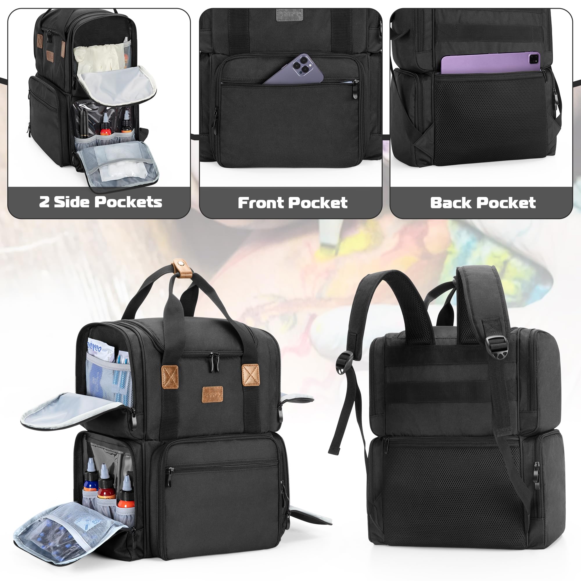BAFASO mochila tatuaje bolsillo transferencia para papeles de transferencia