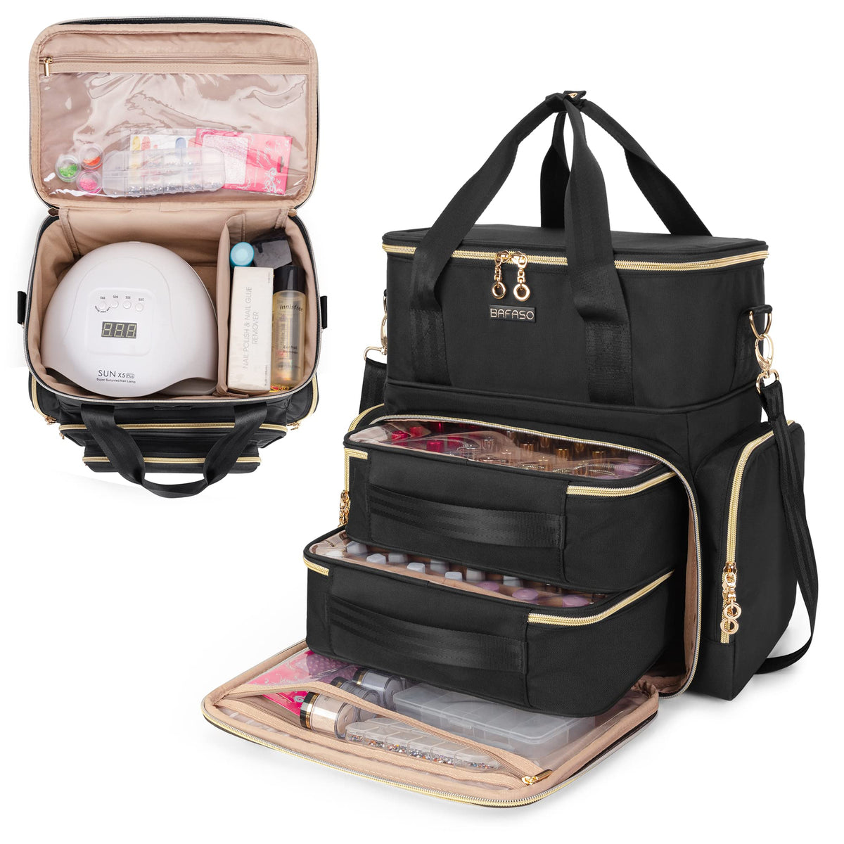 BAFASO organizador doble para esmaltes, protección duradera para tu colección.